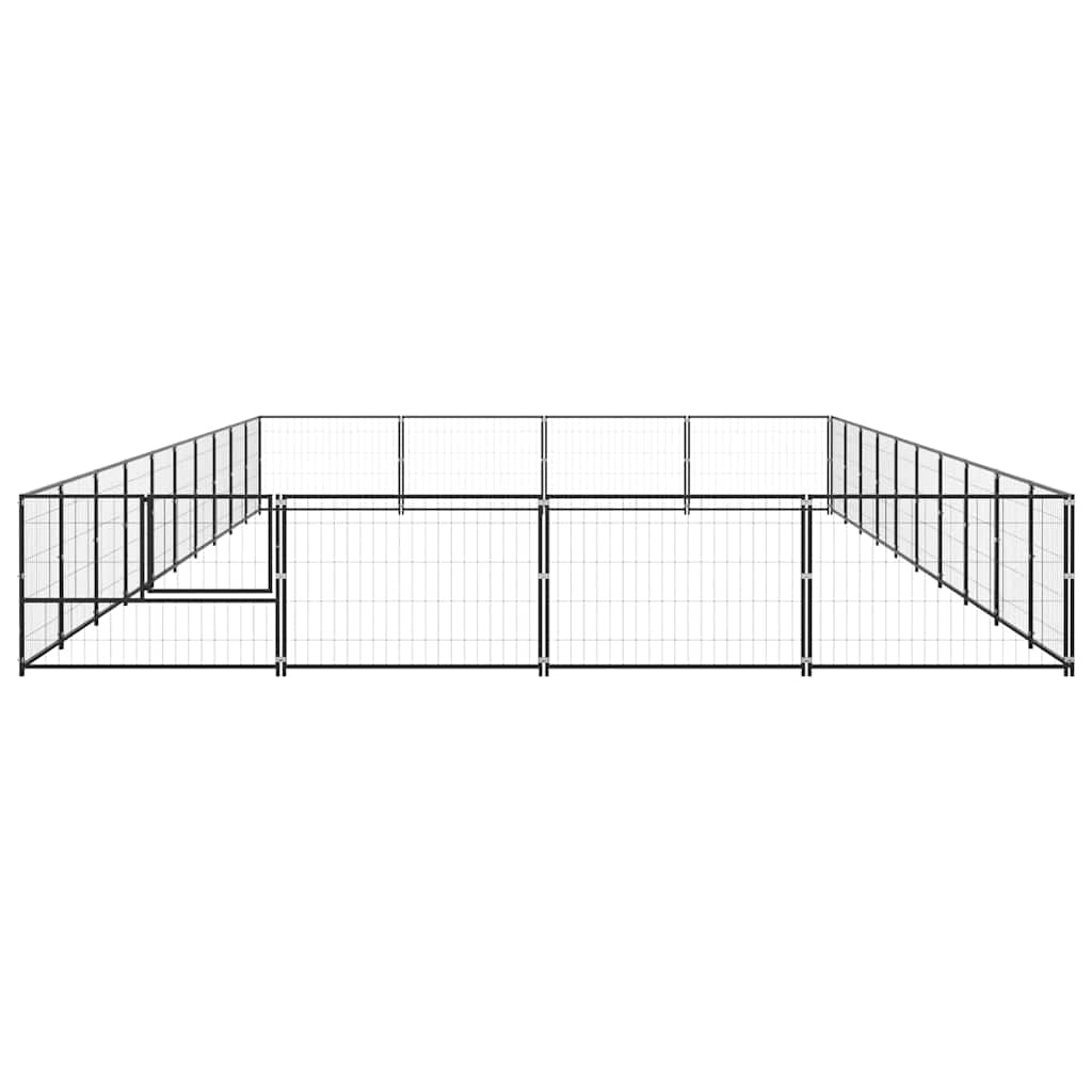 Gabbia per Cani Nera 40 m² in Acciaio | homemem39