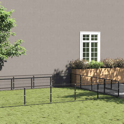 Gabbia per Cani Nera 40 m² in Acciaio | homemem39