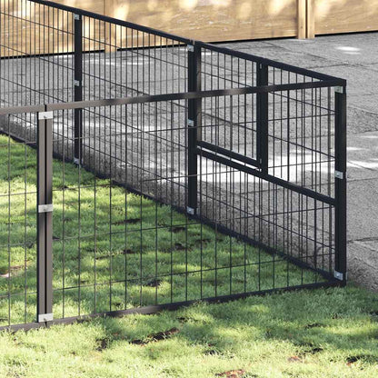 Gabbia per Cani Nera 40 m² in Acciaio | homemem39