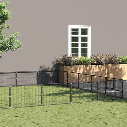 Gabbia per Cani Nera 40 m² in Acciaio | homemem39