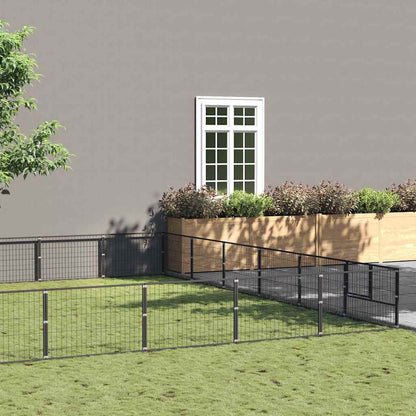 Gabbia per Cani Nera 36 m² in Acciaio | homemem39