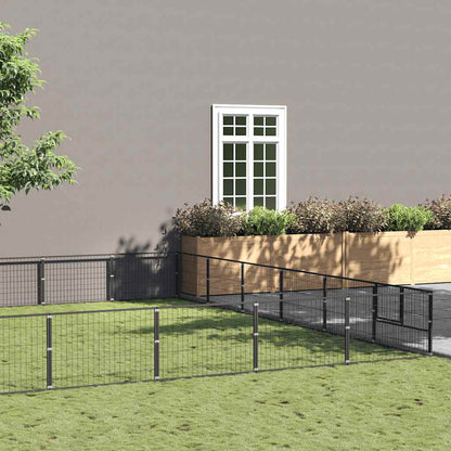 Gabbia per Cani Nera 42 m² in Acciaio | homemem39