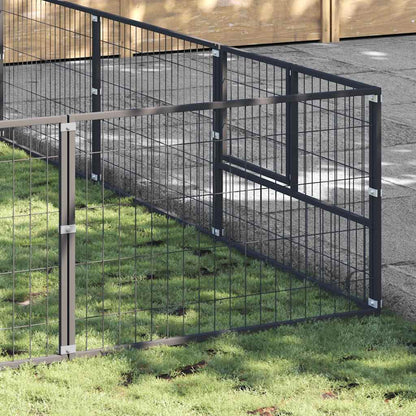 Gabbia per Cani Nera 48 m² in Acciaio