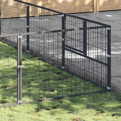 Gabbia per Cani Nera 60 m² in Acciaio