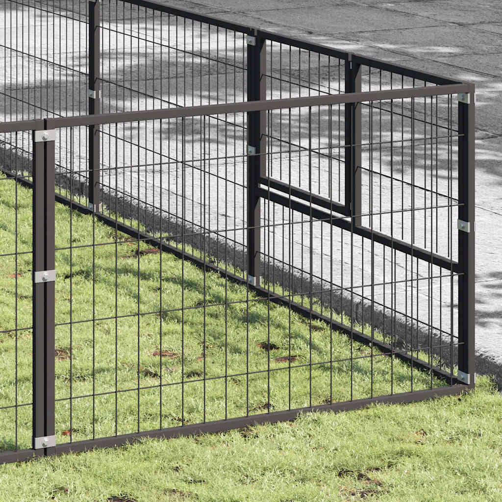 Gabbia per Cani Nera 56 m² in Acciaio | homemem39
