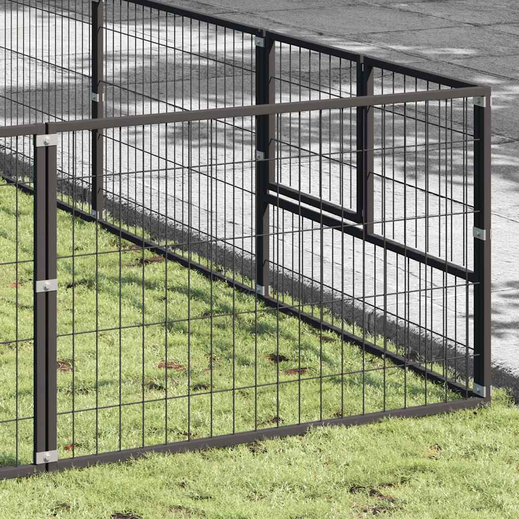 Gabbia per Cani Nera 63 m² in Acciaio | homemem39