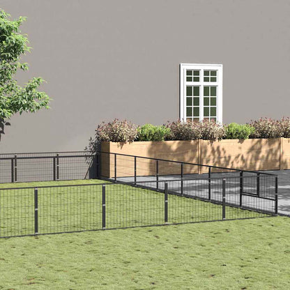 Gabbia per Cani Nera 63 m² in Acciaio | homemem39
