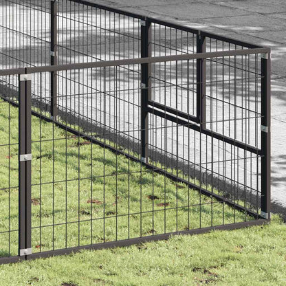 Gabbia per Cani Nera 70 m² in Acciaio