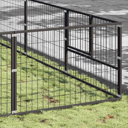 Gabbia per Cani Nera 72 m² in Acciaio | homemem39
