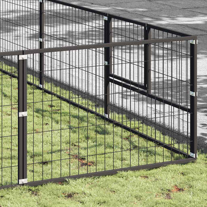 Gabbia per Cani Nera 81 m² in Acciaio | homemem39