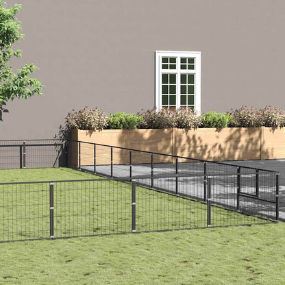 Gabbia per Cani Nera 81 m² in Acciaio