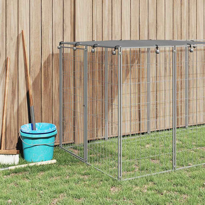 Gabbia per Cani Argento 6,05 m² in Acciaio | homemem39