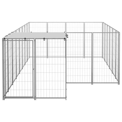 Gabbia per Cani Argento 8,47 m² in Acciaio | homemem39