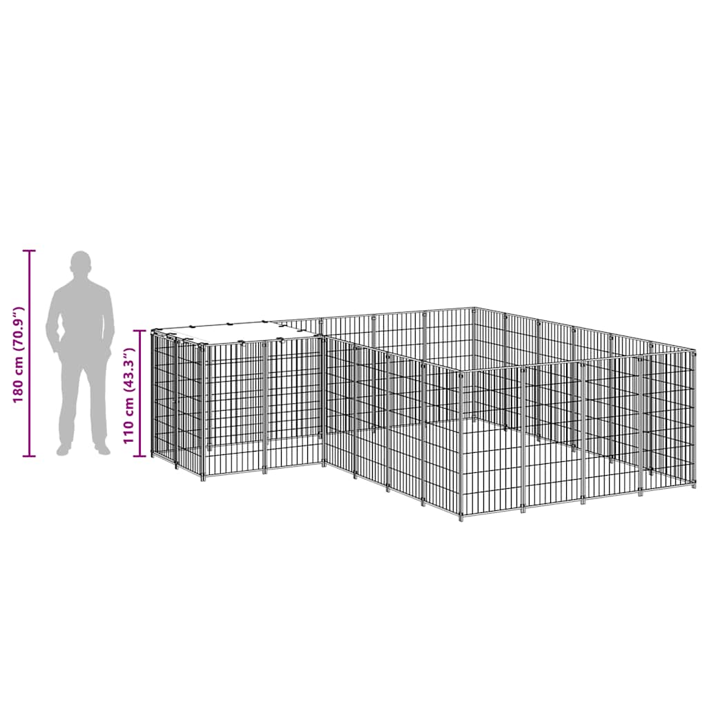 Black Dog Cage 8.47 m² in Steel