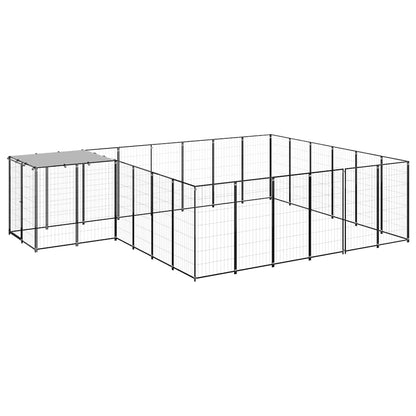 Gabbia per Cani Nera 12,1 m² in Acciaio | homemem39