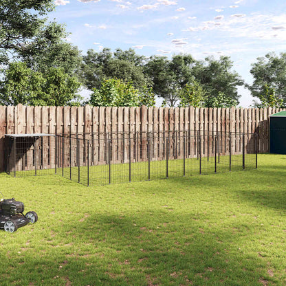 Gabbia per Cani Nera 19,36 m² in Acciaio | homemem39