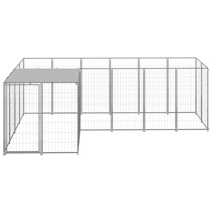 Gabbia per Cani Argento 4,84 m² in Acciaio | homemem39
