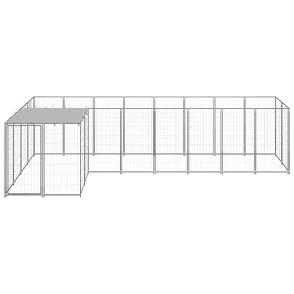 Gabbia per Cani Argento 6,05 m² in Acciaio | homemem39