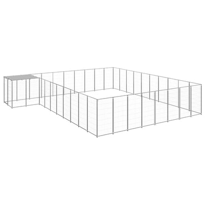 Gabbia per Cani Argento 25,41 m² in Acciaio | homemem39