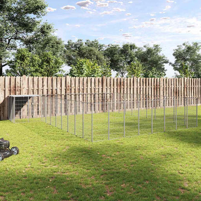 Gabbia per Cani Argento 37,51 m² in Acciaio | homemem39
