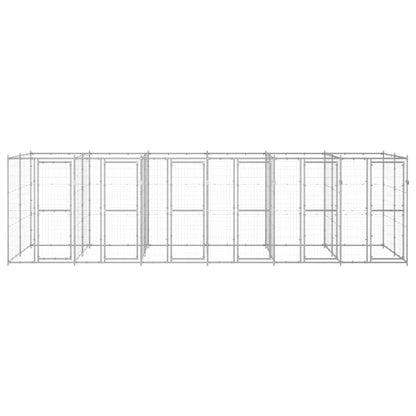 Gabbia per Cani da Esterno in Acciaio Zincato 14,52 m²