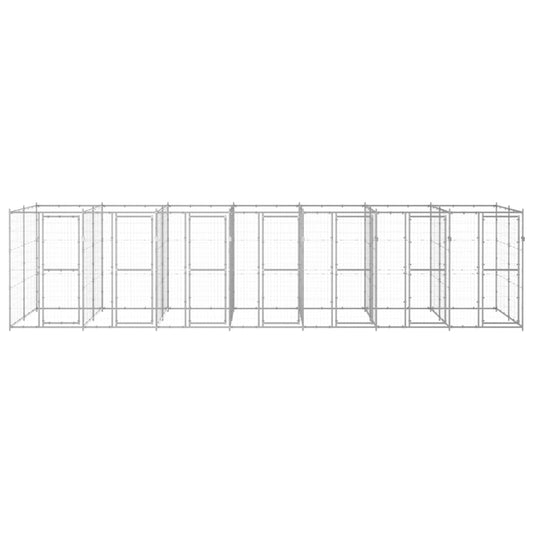 Gabbia per Cani da Esterno in Acciaio Zincato 16,94 m²