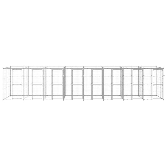Gabbia per Cani da Esterno in Acciaio Zincato 19,36 m²
