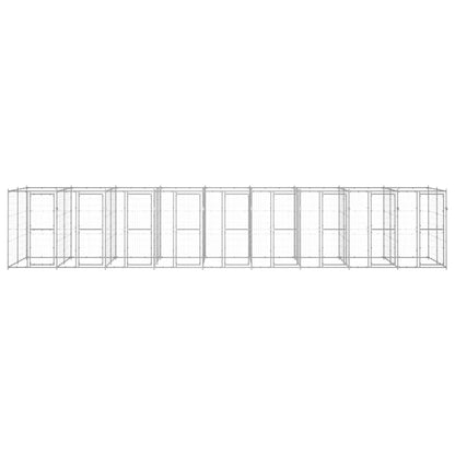 Gabbia per Cani da Esterno in Acciaio Zincato 21,78m²