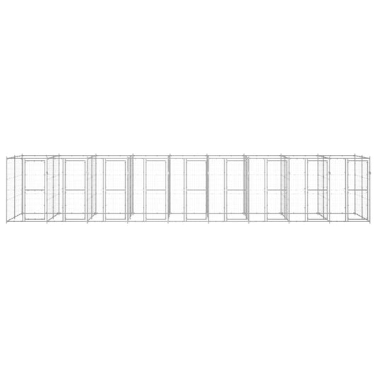 Gabbia per Cani da Esterno in Acciaio Zincato 21,78m²