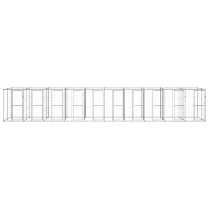 Gabbia per Cani da Esterno in Acciaio Zincato 24,2 m²