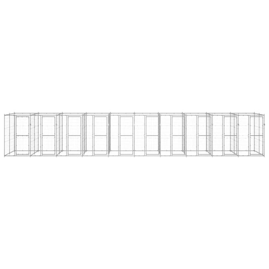 Gabbia per Cani da Esterno in Acciaio Zincato 24,2 m²