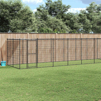 Gabbia per Cani da Esterno in Acciaio con Tetto 16,94 m² | homemem39