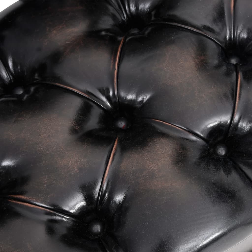 Cassapanca con Schienale 110 cm Nera in Similpelle | homemem39