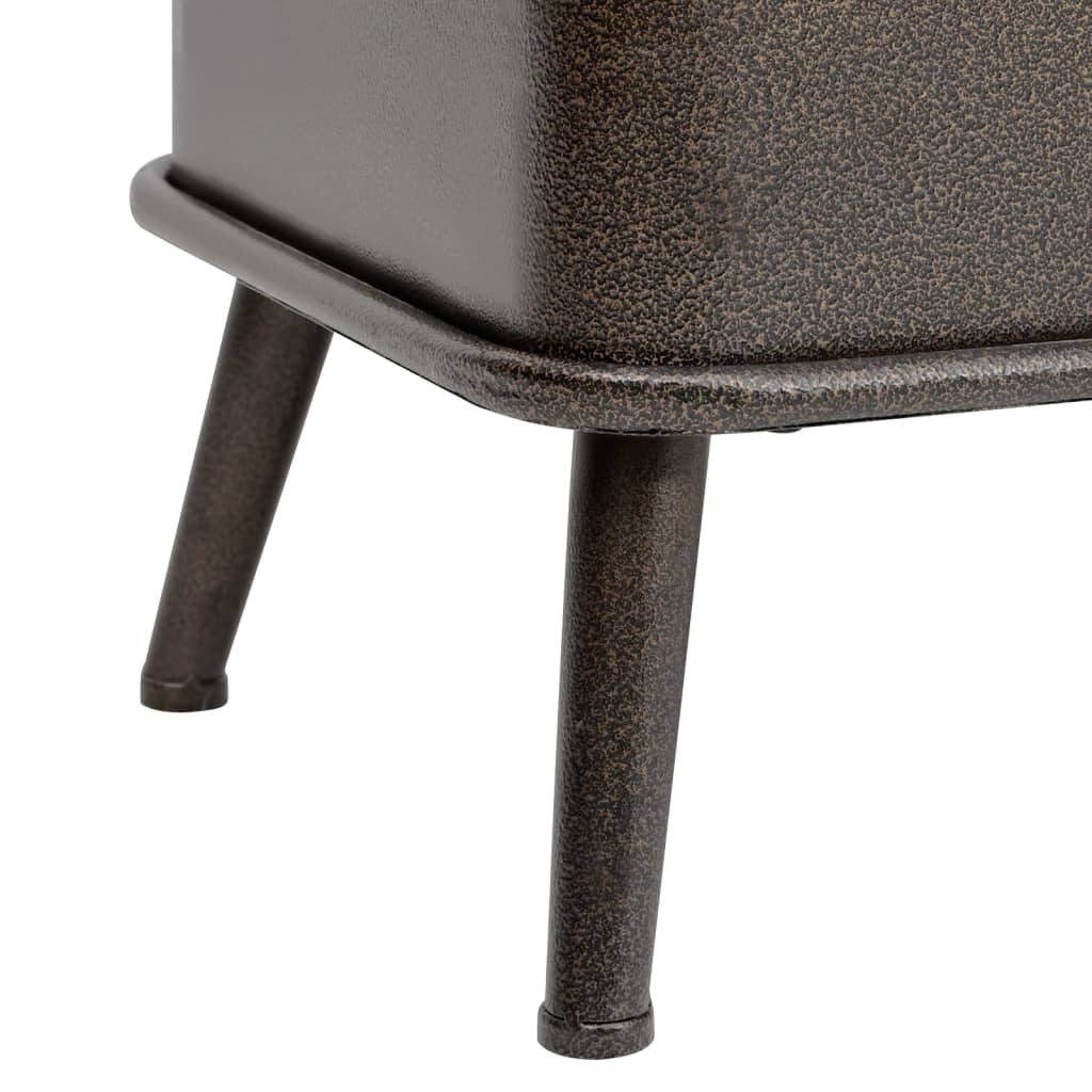 Cassapanca con Schienale 110 cm Nera in Similpelle | homemem39
