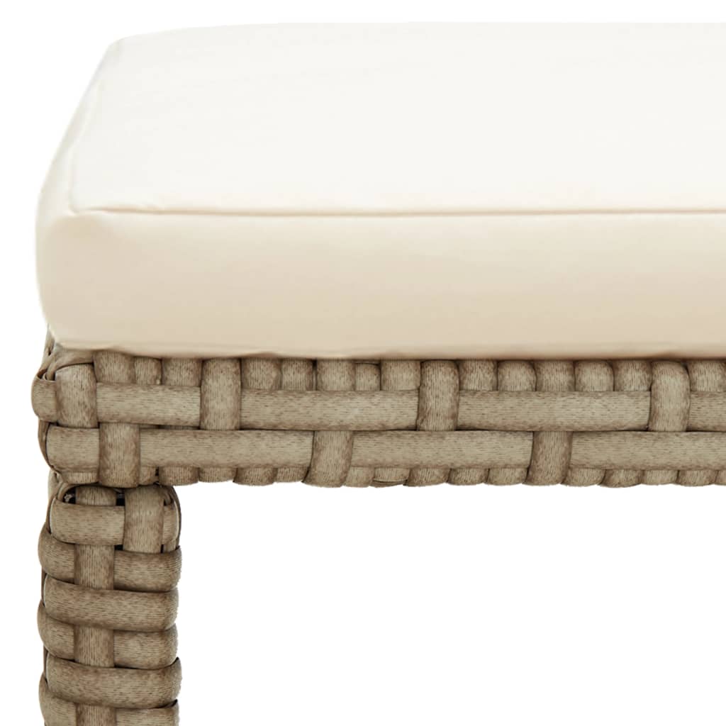 Sgabelli da Giardino 4 pz con Cuscini in Polyrattan Beige | homemem39