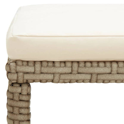 Sgabelli da Giardino 4 pz con Cuscini in Polyrattan Beige | homemem39