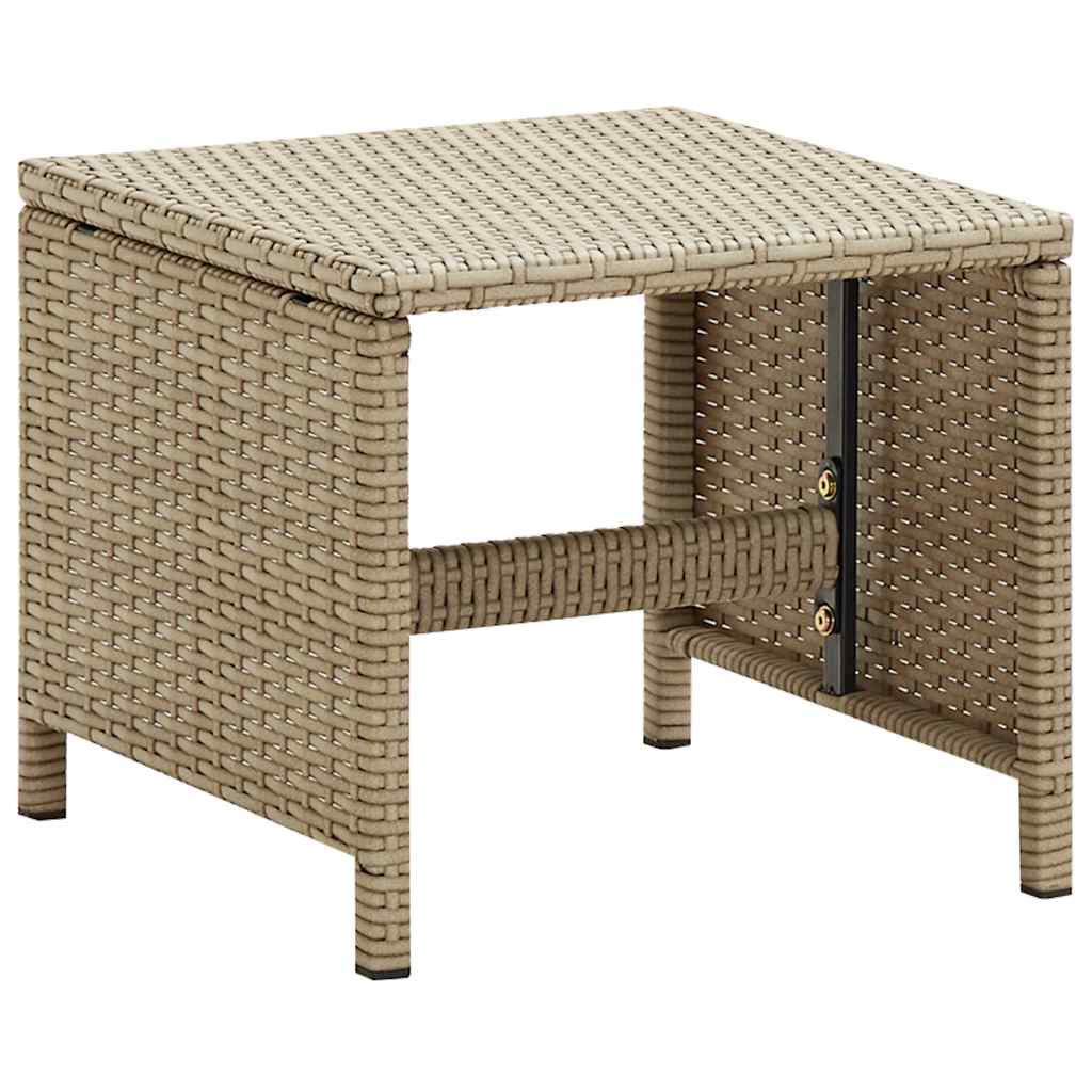 Sedie da Giardino con Sgabelli 2 pz in Polyrattan Beige | homemem39