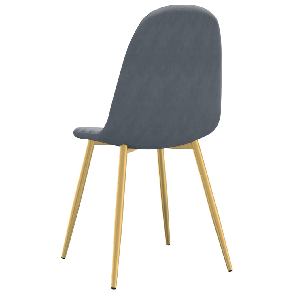 Dining Chairs 6 pcs Dark Gray Velvet