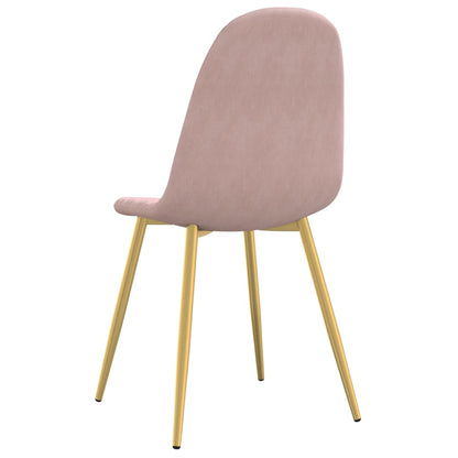 Dining Chairs 6 pcs Pink Velvet