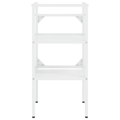 Struttura per Lavabo da Bagno Bianca 40x38x83 cm in Ferro