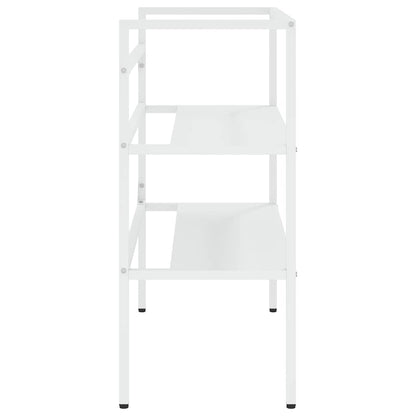 Struttura per Lavabo da Bagno Bianca 79x38x83 cm in Ferro | homemem39