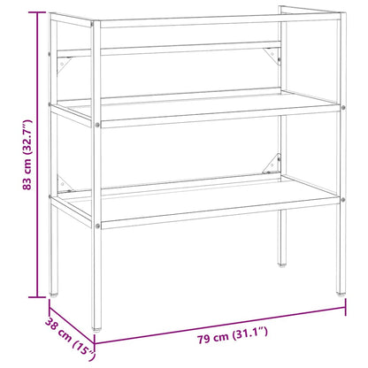 Struttura per Lavabo da Bagno Bianca 79x38x83 cm in Ferro | homemem39
