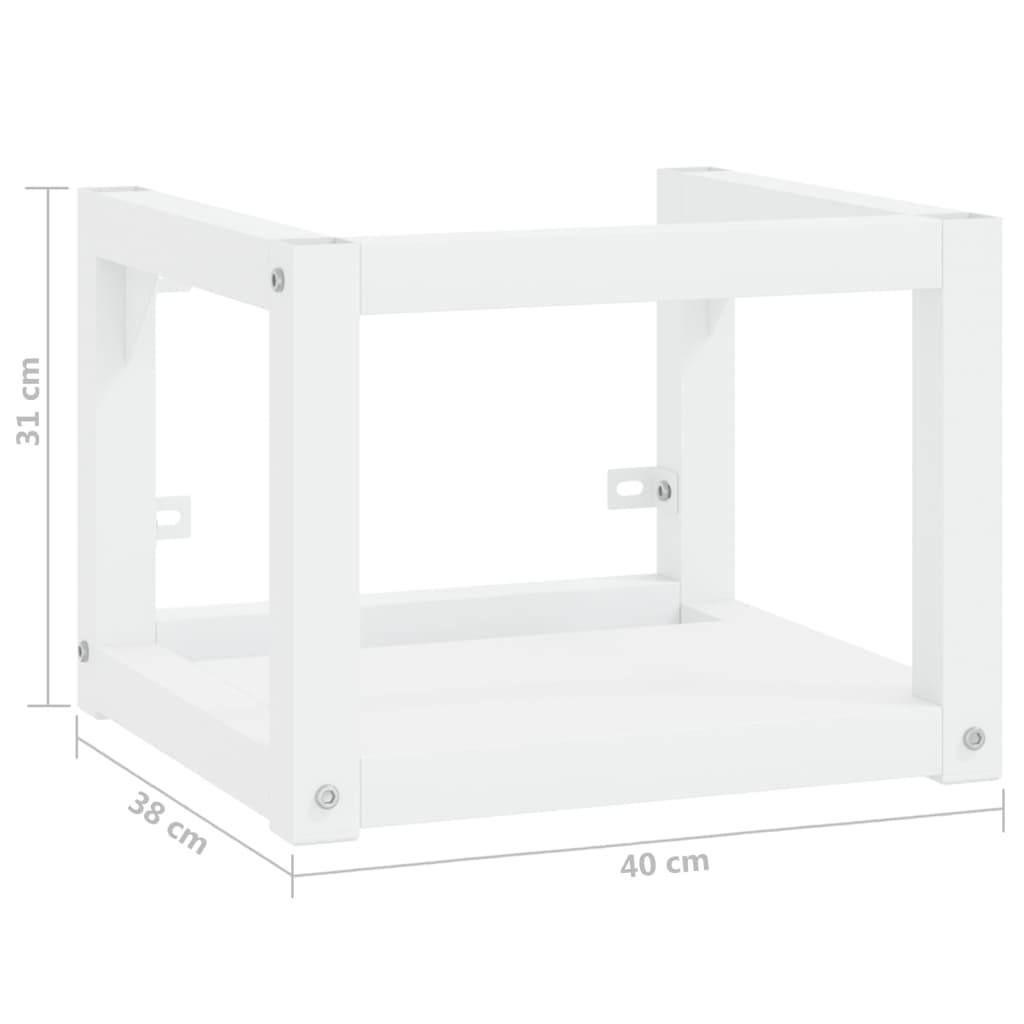 Struttura per Lavabo a Parete Bianca 40x38x31 cm in Ferro | homemem39