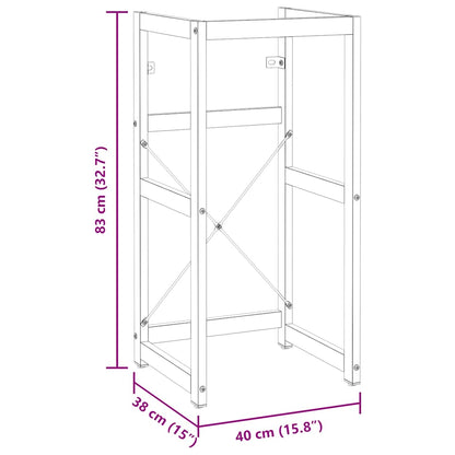 Struttura per Lavabo da Bagno Bianca 40x38x83 cm in Ferro | homemem39