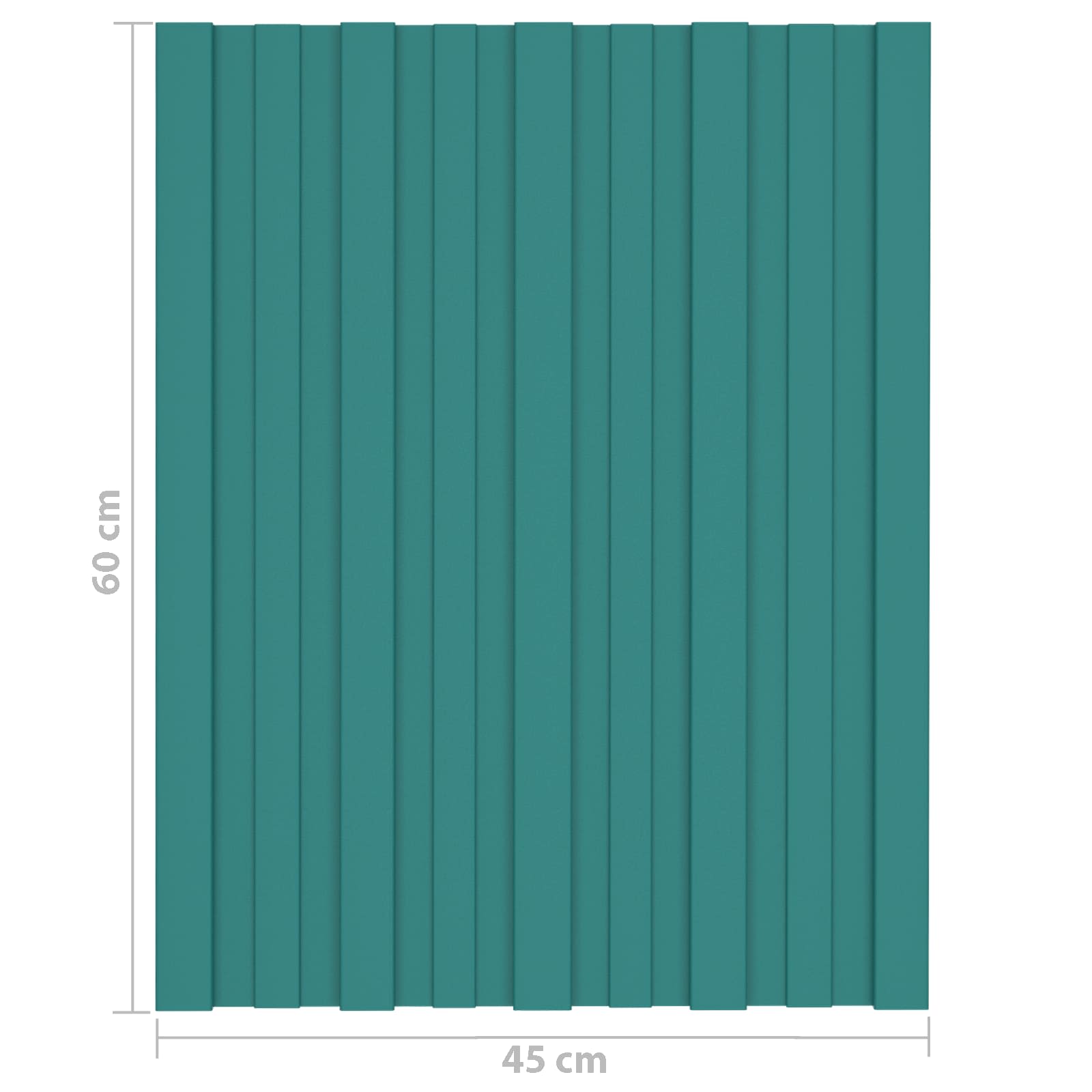 Pannello per tetto 12 pcs Verde 60 x 45 cm Acciaio zincato | homemem39