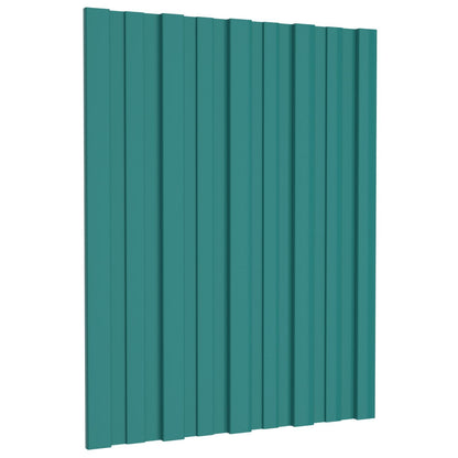 Pannello per tetto 36 pcs Verde 60 x 45 cm Acciaio zincato | homemem39