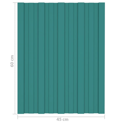 Pannello per tetto 36 pcs Verde 60 x 45 cm Acciaio zincato