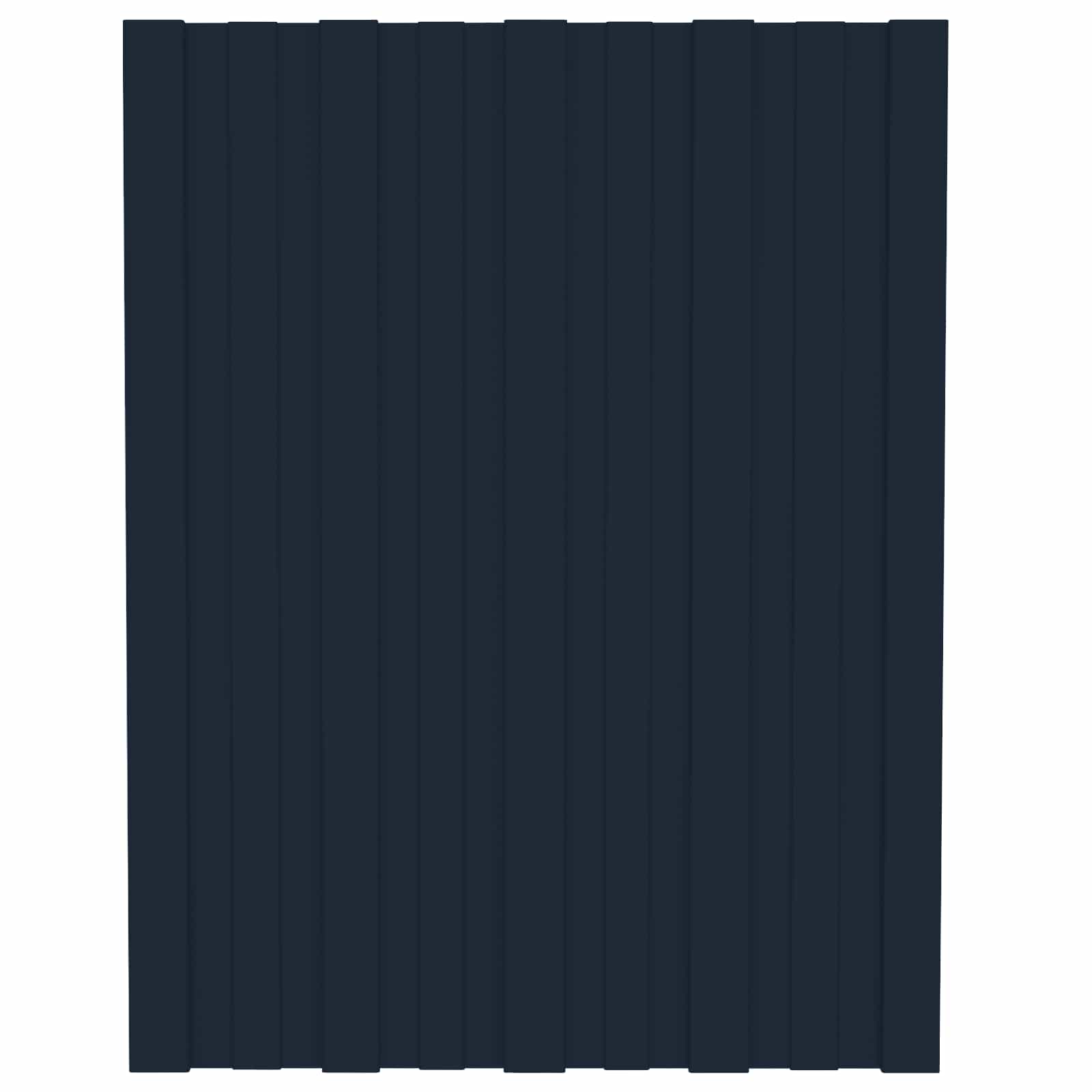 Pannello per tetto 12 pcs Antracite 60 x 45 cm Acciaio zincato | homemem39