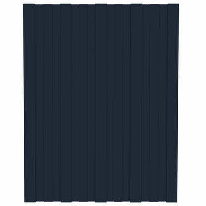 Pannello per tetto 12 pcs Antracite 60 x 45 cm Acciaio zincato | homemem39