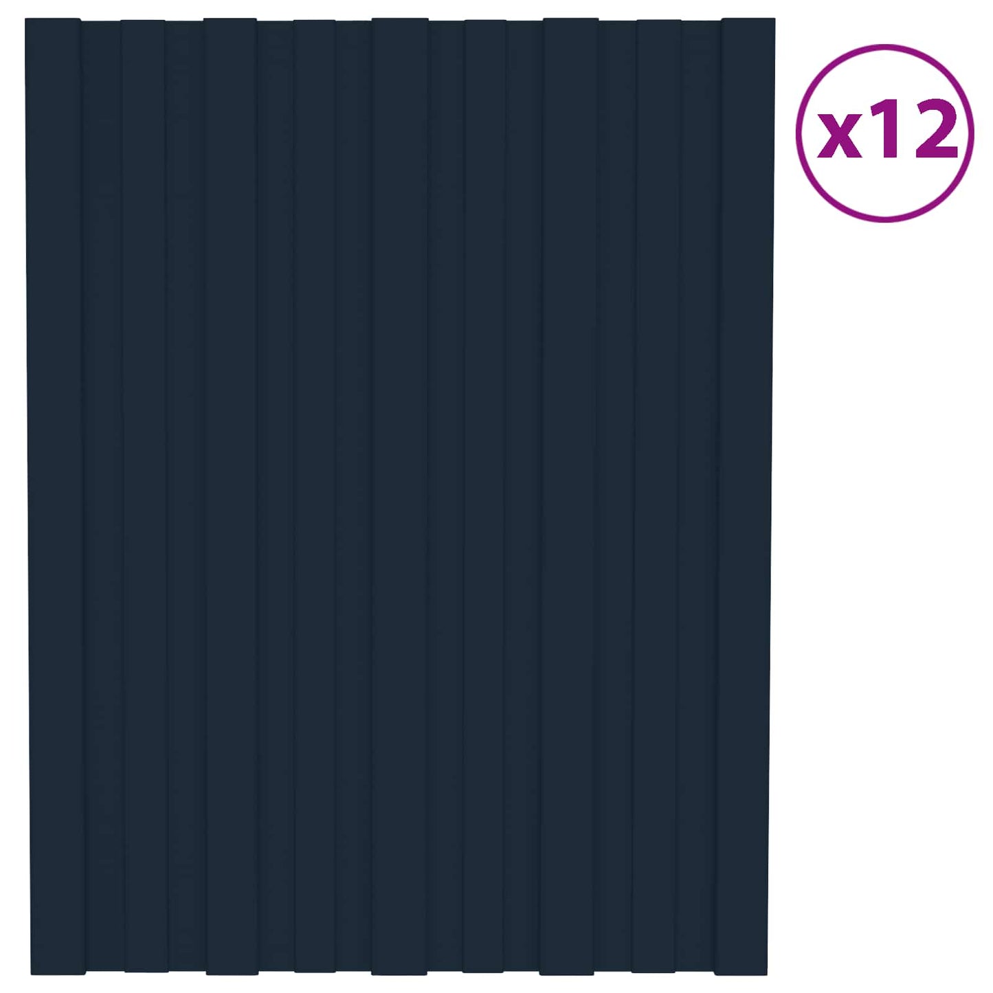 Pannello per tetto 12 pcs Antracite 60 x 45 cm Acciaio zincato | homemem39